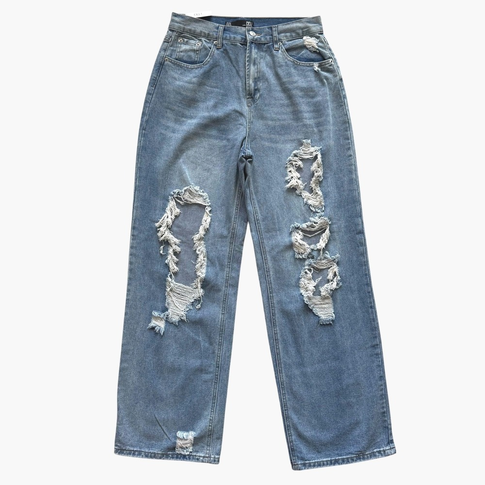 BBJ Boom Boom The Skater Jean Distressed High Rise Baggy sz 9/29 Grunge Ripped